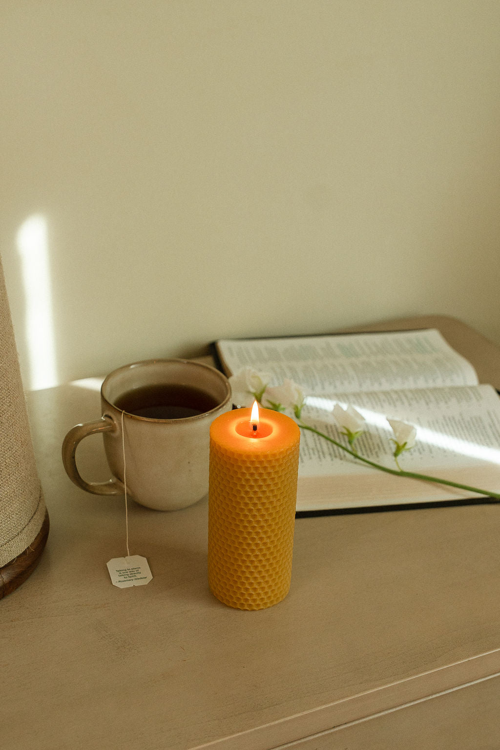 <p>Handcrafted Beeswax Candles</p>