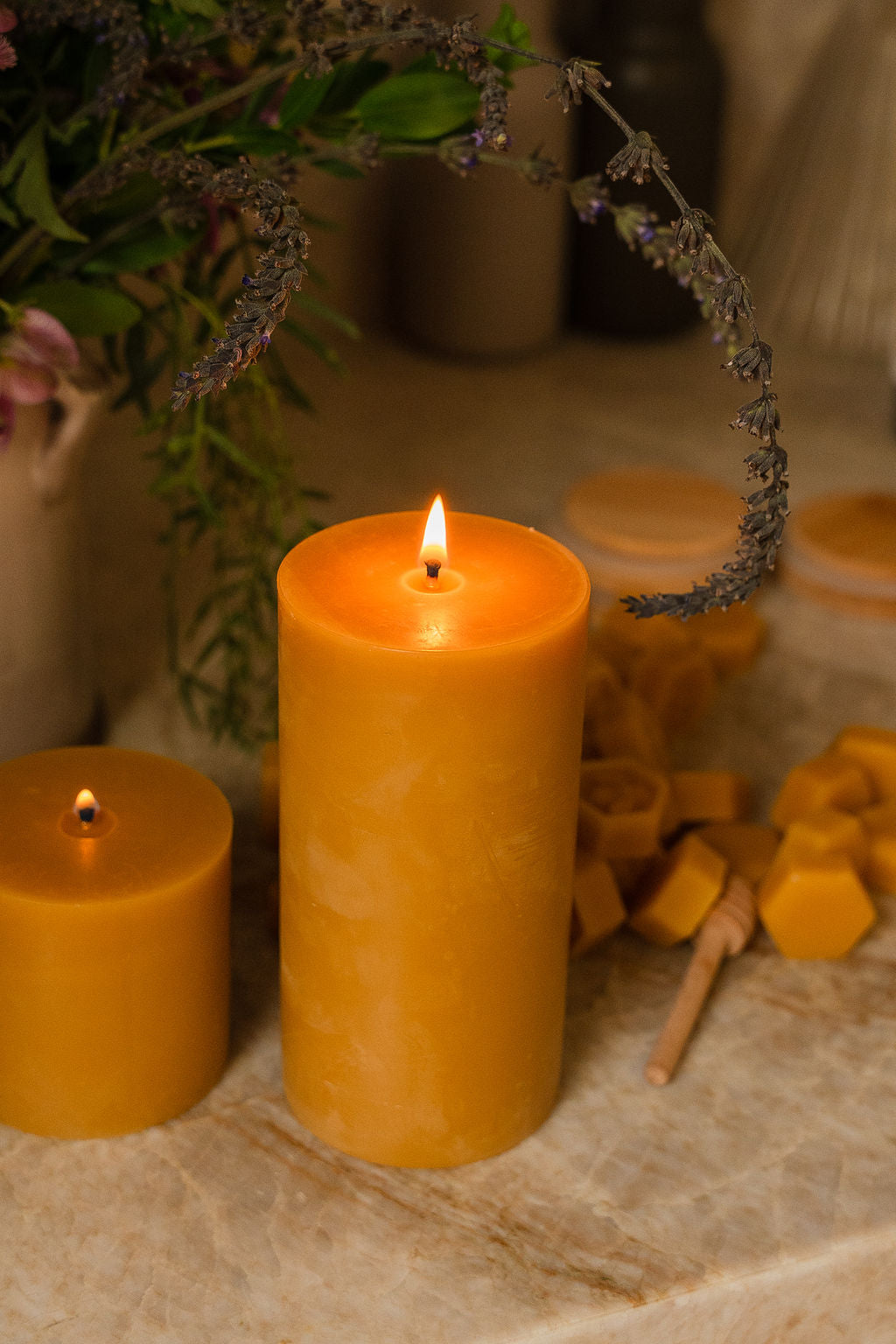 Classic 3x6 Beeswax Pillar (24 oz)